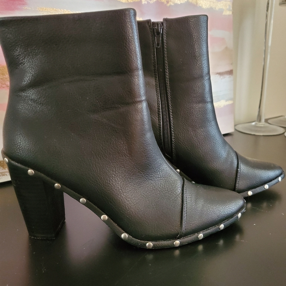 Black Stud Ankle Boots